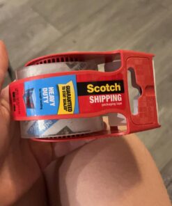 Scotch Heavy Duty Shipping Packaging Tape, 1.88"x 27.7 yd, Great for Packing, Shipping & Moving, Clear, 1 Dispensered Roll (142L) 40 61gbCp5 y2L 1