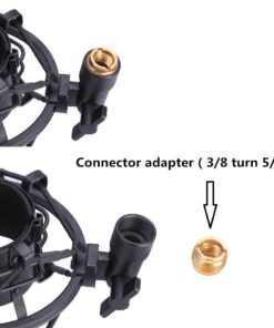 Alternative view of Weymic Black Universal Microphone Shock Mount for Large Diameter Diameter 48-51mm Condenser Microphone Metal Construction