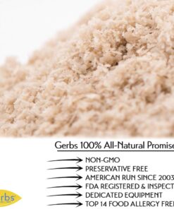 GERBS Ground Sunflower Seed Meal 2 LBS. | Freshly Ground & Packaged in Resealable Bulk Bag | Seasonally Harvest Grown in United States | Protein Packed Natural Energy Source | Gluten Peanut Free Sunflower Meal 2 Pound (Pack of 1) 18 61gdZDRx11L