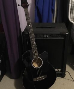 Best Choice Products Acoustic Electric Bass Guitar - Full Size, 4 String, Fretted Bass Guitar - Black 35 61gdZh0fCML