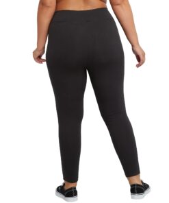 Just My Size Women's Plus-Size Stretch Jersey Leggings, Plus Leggings for Women, 25.5" 3X Black 18 61geQIyNUGL 1
