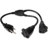 Cables Unlimited 2 Outlet Xtender Power Cord Splitter 23 61gecTCsfuL