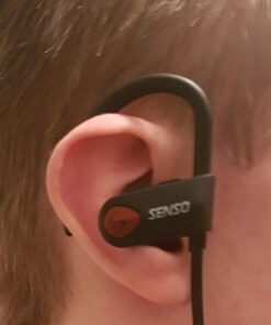 Senso Bluetooth Headphones, Best Wireless Sports Earbuds w/Mic IPX7 Waterproof HD Stereo Sweatproof Earphones for Gym Running Workout Noise Cancelling Earphones Earbuds Noise Cancelling Headsets 38 61gg4bsV0nL