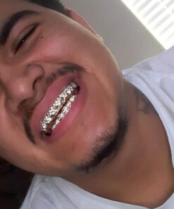 TOPGRILLZ Grills for Your Teeth Gold Grillz Poker Heart Teeth Diamond Grillz for Men Women 18K Plated Iced out Hip Hop Top & Bottom Face Grills for Teeth Rapper Costume Cosplay 18 61ggTAzMT6L