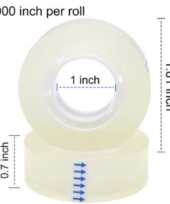 OWLKELA 6 Rolls Transparent Tape Refills, Clear Tape, All-Purpose Transparent Glossy Tape for Office, Home, School 15 61ghDNEIHlL