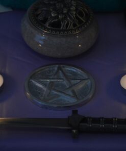 New Age Imports, Inc. - Pentagram Altar Tile Solid Brass with Silver Plating 3-Inches Diameter. 22 61ghPqwv2NL
