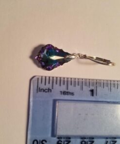 Vitrial Light Purple Sterling Silver Leverback Dangle Earrings made with Austrian 6 61gih6AcFvL