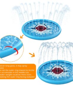 Jasonwell Splash Pad Sprinkler/ Play Mat for Kids, Outdoor Water Toys Inflatable for Baby Toddler Boys Girls Children Age 18+ Months ,Outside Backyard Dog Pool Shark 68" 22 61gjOqfVPkL