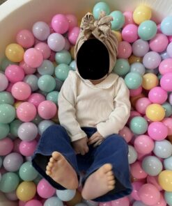 Amazon Basics BPA Free Crush-Proof Plastic Pit Ball with Storage Bag, Toddlers Kids 12+ Months, Pack of 400 Balls, 6 Pastel Colors 30 61gjVf79xVL