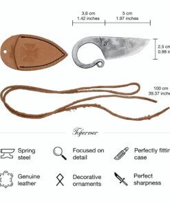 Toferner Original Gift, Beautiful Product - Celtic Pocket Knife, Hand Forged Knife.Hardened Blade, Vintage, Art Collection, Antiquity, Great.Beautiful Product. 31 61glSAYUqxL