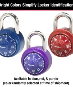 Master Lock Combination Locker Lock, Combination Padlock for Gym and School Lockers, Colors May Vary 1 Pack, Colors may vary 24 61glW3o9BGL