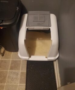 Catit Airsift Jumbo Hooded Cat Litter Pan, Warm Gray - Privacy and Easy Access for Cleaning - Ideal for Larger Cat Breeds or Multiple Cat Households 33 61gljGlqVqL