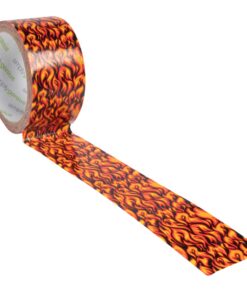 Simply Genius (Single Roll) Patterned Duct Tape Roll Craft Supplies for Kids Adults Colored Duct Tape Colors, On Fire 7 61gmxSMBwlL