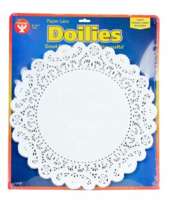 Hygloss Products Round Paper Doilies - Decorative, White Lace Doilies - Disposable - Food Grade Safe - 12 Inches - 36 Pack 12-Inch 36 Pcs 15 61gnle2vufL