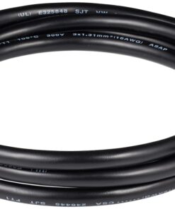 Amazon Basics Extension Cord, 13 Amps, 125V, 6 Foot, Black 6-Foot Single 9 61gqsTVSaWL