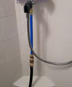 Camco Camper/RV Holding Tank Swivel Stik Rinser | Features Powerful Rotary Cleaning Action & 34-Inches of Flexible Reach | Equipped with 1/4 Turn Shutoff Valve & Ergonomic Easy Grip Handle (40074) Flexible Swivel Stik Tank Rinser Standard Packaging 18 61gsPxylY8L