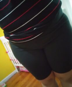 Just My Size Plus Size Women's Stretch Jersey Bike Shorts, Pull-On Bike Shorts, 9" 1X Black 28 61gtJ8RIWdL