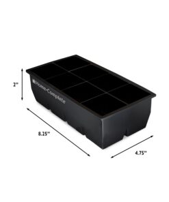 Alternative view of Home-Complete Large Ice Cube Molds-Silicone Tray Makes 8, 2”x2” Big Cubes-BPA-Free and Flexible-Chill Water, Lemonade, Cocktails, Or Any Beverage 2"x2"(1 Pack)