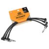 Miracle Sound Guitar Cable for Pedalboard Effects with Right Angle Plug Ideal Electric Guitar and Bass Livewire Guitar Patch Cable 3-Pack (0.5 Feet) 0.5 Feet
