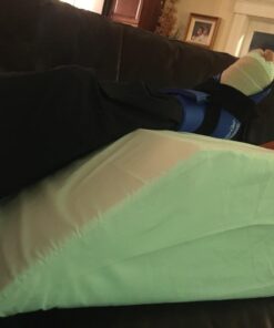 Hermell Zero Gravity Elevating Leg Rest Pillow, Foam, Post-Surgery, Leg Pain, Back Injury, Sciatica Pain Relief, Removable Cover - White 19.2x25.2x8 Inch (Pack of 1) 34 61gvhx5O5rL