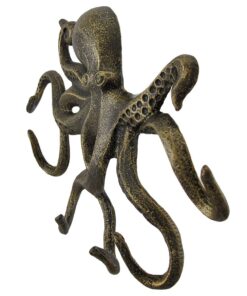 Zeckos Swimming Octopus Antique Bronze Finish Decorative Wall Hook 17 61gxR eVfjL