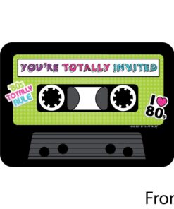 Alternative view of 80's Retro - Shaped Fill-In Invitations - Totally 1980s Party Invitation Cards with Envelopes - Set of 12