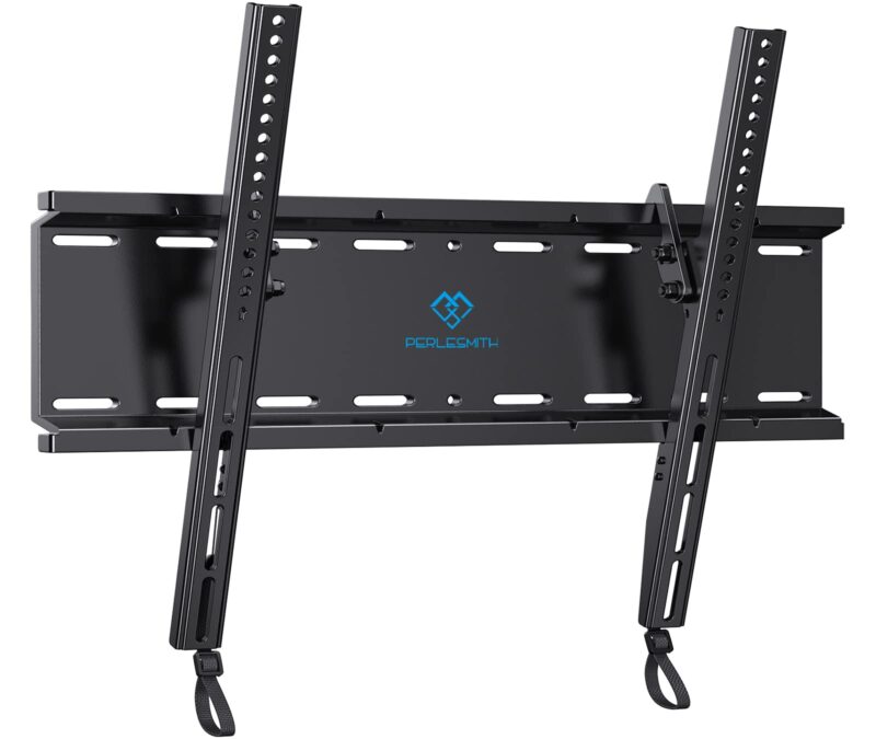 Catalog 2 PERLESMITH Tilting TV Wall Mount Bracket Low Profile for Most 23-60 inch LED LCD OLED, Plasma Flat Screen TVs with VESA 400x400mm Weight up to 115lbs, Fits 16" Wood Stud Black