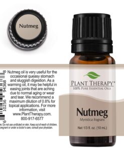 Plant Therapy Nutmeg Essential Oil 10 mL (1/3 oz) 100% Pure, Undiluted, Therapeutic Grade 11 61h ydH1FGL