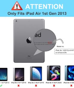 BRAECN iPad Air 1st Generation Case,Heavy Duty Full-Body Rugged Protective iPad Air 9.7 Case with 360 Degree Swivel Kickstand/Hand Strap/Adjustable Shoulder Strap for ipad air Protective case-Green Green 10 61h0iTe7ZhL