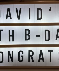 Northpoint Cinema Style 10-LED Home Decor Large Light Box with 109 Letters and Characters, Wall Mounted or Tabletop, Battery or USB Powered, White 24 61h0jgQbuoL