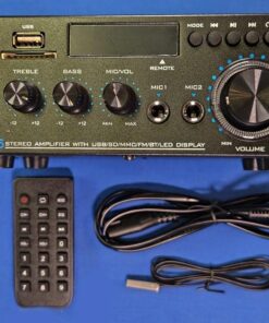 Home Audio Power Amplifier with Bluetooth, 100Wx2 Audio Stereo Receiver, Dmyond Home Amplifiers w/FM Radio USB, AUX, RCA, SD for Home Theater Speakers Audio Stereo, Studio 28 61h0oWB3nFL