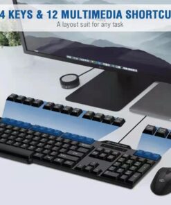 Wired Keyboard and Mouse Combo, Gofreetech Full-Size Keyboard and Mouse Combo with Optical 3 Button Mouse, USB Plug-and-Play, Compatible with Desktop, Laptop, Notebook, PC Windows 26 61h0rj3d2bL