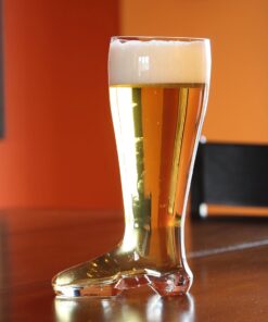 Lily's Home Das Boot Oktoberfest Beer Stein Glass, Great for Restaurants, Beer Gardens, and Parties, Funny Bachelor Party Gift, Jackboot Style, King Size (2 Liter Capacity, 12" H x 4.75" W x 6.88" D) 2 Liter 8 61h4BwdUSL