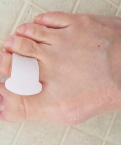 ZenToes Gel Toe Separators for Overlapping Toes, Bunions, Big Toe Alignment, Corrector and Spacer - 4 Pack (White) White 35 61h6gc9AC4L