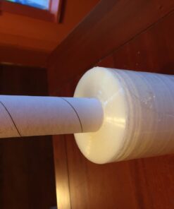 Industrial Grade Stretch Film Hand Roll Stretch Wrap • 5" X 1000 Feet Strong 80 Gauge • with Extended Handle • Clear • Helps Keep Shipments Safe and Secure • Clean Removal 1 pack 13 61h83UL6sQL