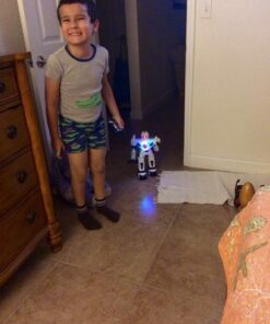 WolVolk 10 Channel Remote Control Robot Police Toy with Flashing Lights and Sounds, Great Action Toy for Boys 35 61h92kaUicL