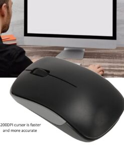 2.4Ghz Wireless Mouse, 1200 DPI Ultra Silent Computer Mouse, Ergonomic Quick Response Office Cordless Mouse Mini Mice with USB Reciever for Gaming Working for PC Laptop Computer(Black) Black 10 61hA3CFCREL