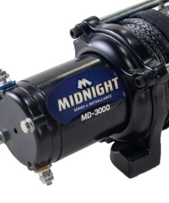 MotoAlliance UTV/ATV 3000lb Winch Kit - 1.1 HP 50 feet Black Synthetic Winch Rope for Off Road Trailer Towing - VIPER Midnight Waterproof Winch 3000 11 61hAUHQusGS