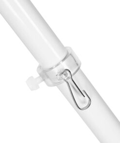 Grace Alley Flag Pole: 6 Foot Tangle Free Spinning Flag Pole. Residential or Commercial Flag Pole. Wind Resistant/Rust Free. (White) White 22 61hArcwUZjL