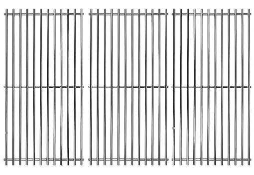 Hisencn 16 7/8" Grill Grates Replacement for Charbroil 463436213, 463436214, 463436215, 463420508, 463440109, 463441312, 463441514, Thermos 461442114, Stainless Steel Cooking Grate, G432-1800-W1 16 7/8" x 27 15/16"