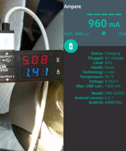 DROK USB Tester, USB-A 2.0 Digital Multimeter Dual USB Output Ports PD QC 3.0 Color LED Display, 7 Modes Capacity Voltage Current Power Voltmeter Ammeter for Laptop Power Bank Solar Panel Black 55 61hDjP ZNTL