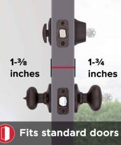 Kwikset 690 Cove Entry Knob and Single Cylinder Deadbolt Combo Pack in Venetian Bronze Without SmartKey 17 61hENU1ugL