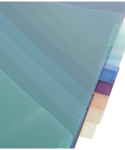 Amazon Basics Two Pocket Plastic Dividers, 8 Tab Set, 24 Count (Pack of 3), Letter Size, Assorted Color 26 61hEWWDpjaL