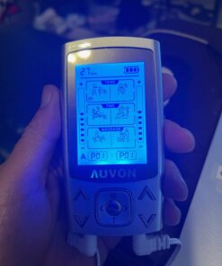 AUVON Dual Channel TENS EMS Unit 24 Modes Muscle Stimulator for Pain Relief, Rechargeable TENS Machine Massager with 12 Pads, ABS Pads Holder, USB Cable and Dust-Proof Storage Bag A Sliver 38 61hFCxFDwxL