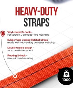 Cajun Tie Downs - 3 Point Tie Down Ratchet Strap for Jet Ski, Sea Doo & Wave Runner (8 Feet, Black) 8 Feet 16 61hGnTFnZL