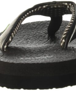 Sanuk Women's Yoga Mat Flip Flop,Black,5 M 10 61hJbQoWDnL