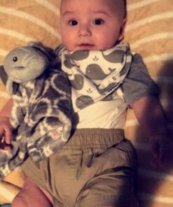 Hudson Baby Unisex Baby Animal Face Security Blanket, Elephant, One Size 26 61hJhzlmhLL