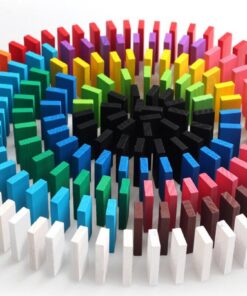 Alternative view of NEWCREATIVETOP Wooden Dominos Blocks Set, Kids Game Educational Play Toy, Domino Racing Toy Game (240PCS)