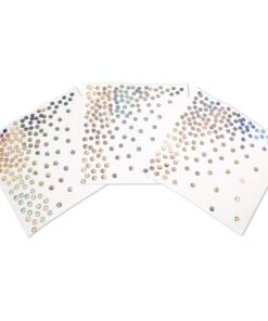 Andaz Press Iridescent Holographic Silver Foil Polka Dot 6.5-Inch Lunch Napkins, Bulk 50-Pack Count, 3-Ply Disposable Modern Lunch Napkins for Iridescent Theme Party, Mermaid, Unicorn 6.5x6.5 Inch (Pack of 50) 5 61hMNfr ftL