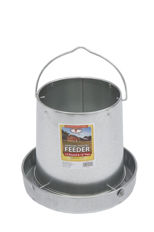 Miller 9112 12lb. Galvanized Hanging Poultry Feeder 12 lb